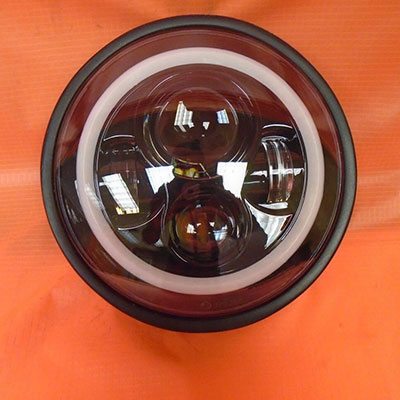 7" DAYMAKER Yamaha Royal Star Venture BLACK with WHITE Halo Projector HID LED Light Bulb Headlight Motorcycle