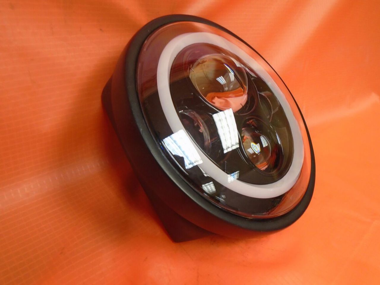 7" DAYMAKER Yamaha Royal Star Venture BLACK with WHITE Halo Projector HID LED Light Bulb Headlight Motorcycle