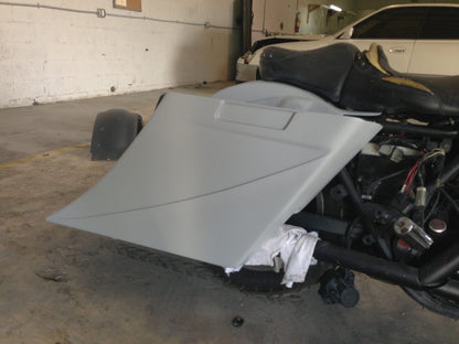 Harley Davidson 8" Stretched Extended SaddleBags No Cut Outs, No Lids- Not Painted
