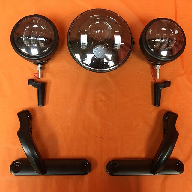 Harley Davidson Black 4.5" Auxiliary Spot Fog Light For Harley Electra Street Glide FLHX FLH