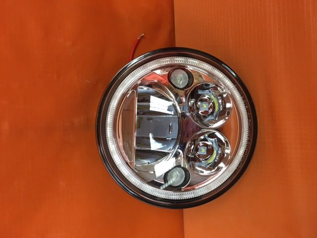 7" DAYMAKER Killer Replacement Chrome Projector HID LED Light Bulb Headlight Motorcycle Harley