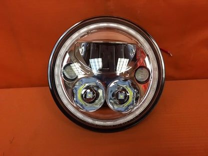 7" DAYMAKER Killer Replacement Chrome Projector HID LED Light Bulb Headlight Motorcycle Harley