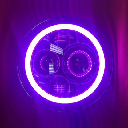 7" DAYMAKER Replacement PURPLE With PURPLE Halo Projector HID LED Light Bulb Headlight Motorcycle Harley