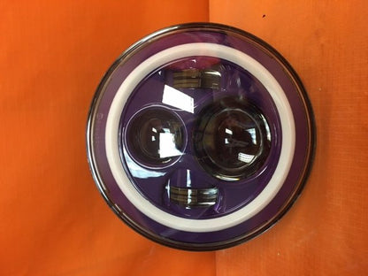 7" DAYMAKER Replacement PURPLE With PURPLE Halo Projector HID LED Light Bulb Headlight Motorcycle Harley