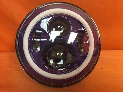 7" DAYMAKER Replacement PURPLE With PURPLE Halo Projector HID LED Light Bulb Headlight Motorcycle Harley