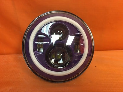 7" DAYMAKER Replacement PURPLE With PURPLE Halo Projector HID LED Light Bulb Headlight Motorcycle Harley