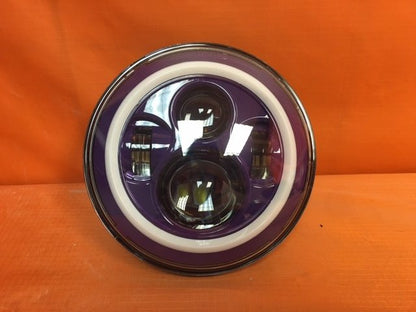 7" DAYMAKER Replacement PURPLE With PURPLE Halo Projector HID LED Light Bulb Headlight Motorcycle Harley