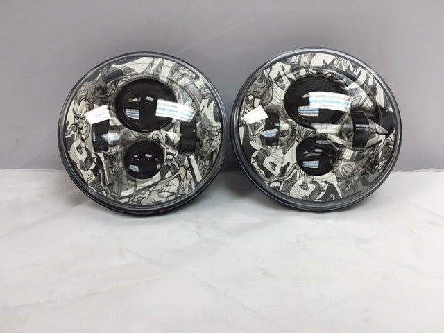 7'' JOKER DESIGN Suzuki Sierra Fits: Jeep Wrangler JK CJ TJ LED Rubicon Projector Daymaker Headlights Pair / Set