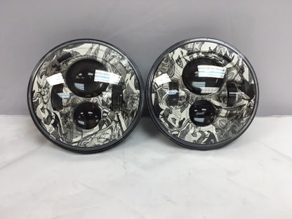 7'' JOKER DESIGN Suzuki Sierra Fits: Jeep Wrangler JK CJ TJ LED Rubicon Projector Daymaker Headlights Pair / Set