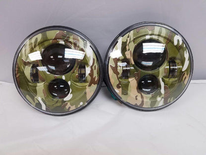 7'' CAMO DESIGN Suzuki Sierra Fits: Jeep Wrangler JK CJ TJ LED Rubicon Projector Daymaker Headlights Pair / Set