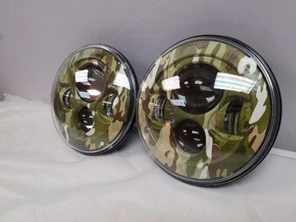 7'' CAMO DESIGN Suzuki Sierra Fits: Jeep Wrangler JK CJ TJ LED Rubicon Projector Daymaker Headlights Pair / Set