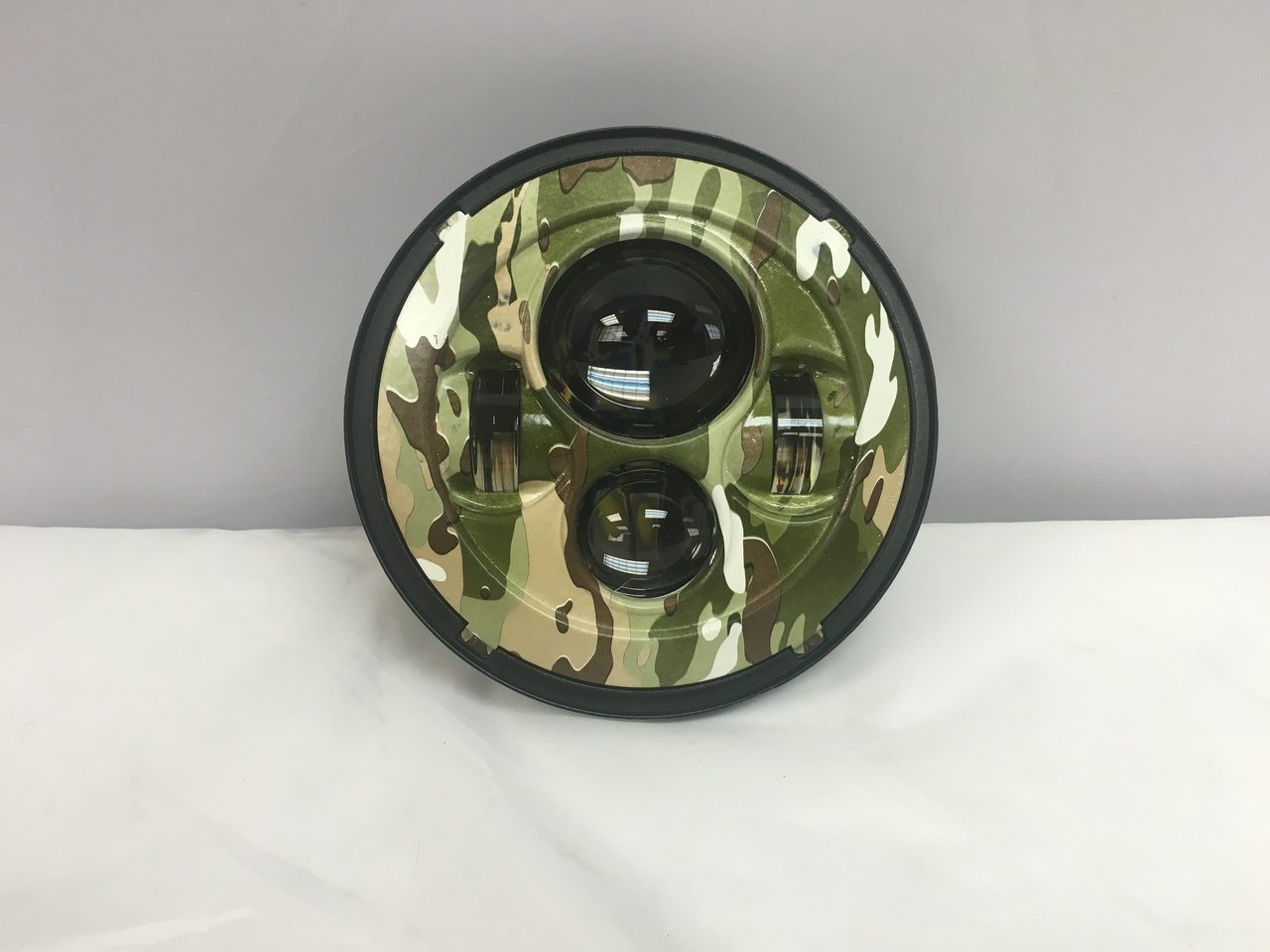 7" DAYMAKER Replacement Camo Design Projector HID LED Light Bulb Headlight Motorcycle Harley