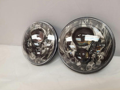 7'' WALKING DEAD DESIGN Suzuki Sierra Fits: Jeep Wrangler JK CJ TJ LED Rubicon Projector Daymaker Headlights Pair / Set