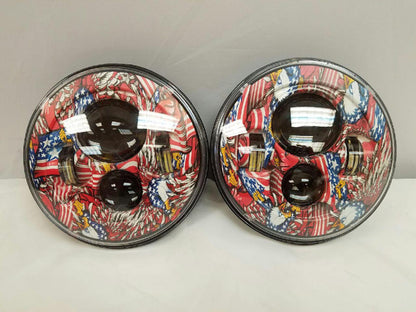 7'' AMERICAN PRIDE DESIGN Suzuki Sierra Fits: Jeep Wrangler JK CJ TJ LED Rubicon Projector Daymaker Headlights Pair / Set