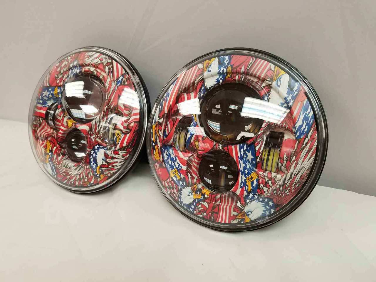 7'' AMERICAN PRIDE DESIGN Suzuki Sierra Fits: Jeep Wrangler JK CJ TJ LED Rubicon Projector Daymaker Headlights Pair / Set