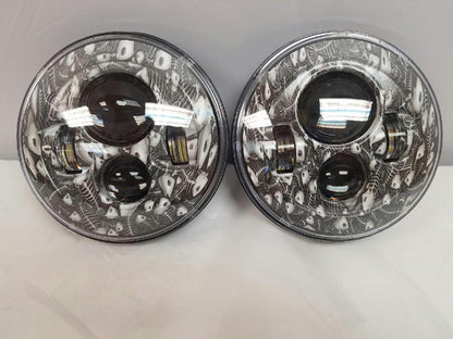 7'' DEAD FISH DESIGN Suzuki Sierra Fits: Jeep Wrangler JK CJ TJ LED Rubicon Projector Daymaker Headlights Pair / Set