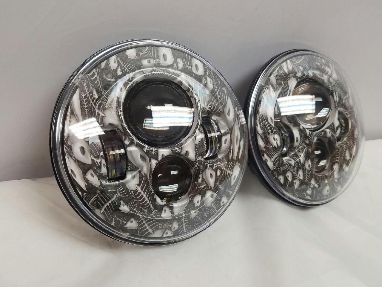 7'' DEAD FISH DESIGN Suzuki Sierra Fits: Jeep Wrangler JK CJ TJ LED Rubicon Projector Daymaker Headlights Pair / Set