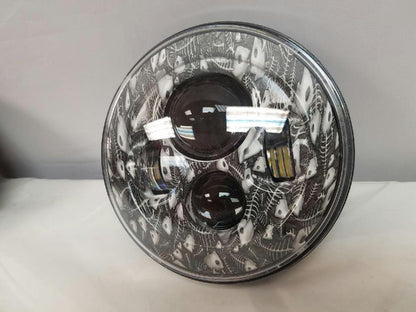 7" DAYMAKER Replacement Dead Fish Design Projector HID LED Light Bulb Headlight Motorcycle Harley
