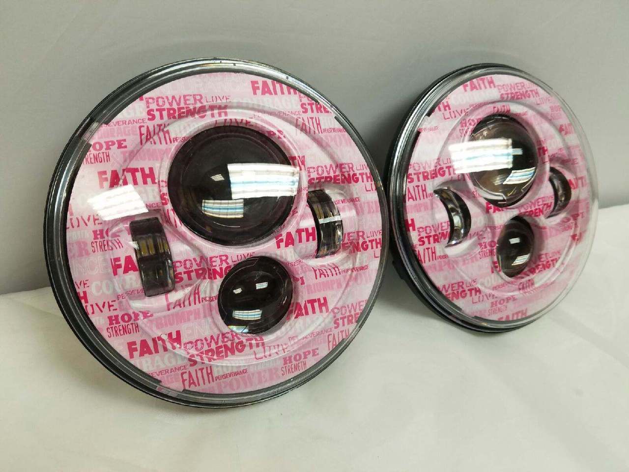 7'' GIRL POWER DESIGN Suzuki Sierra Fits: Jeep Wrangler JK CJ TJ LED Rubicon Projector Daymaker Headlights Pair / Set