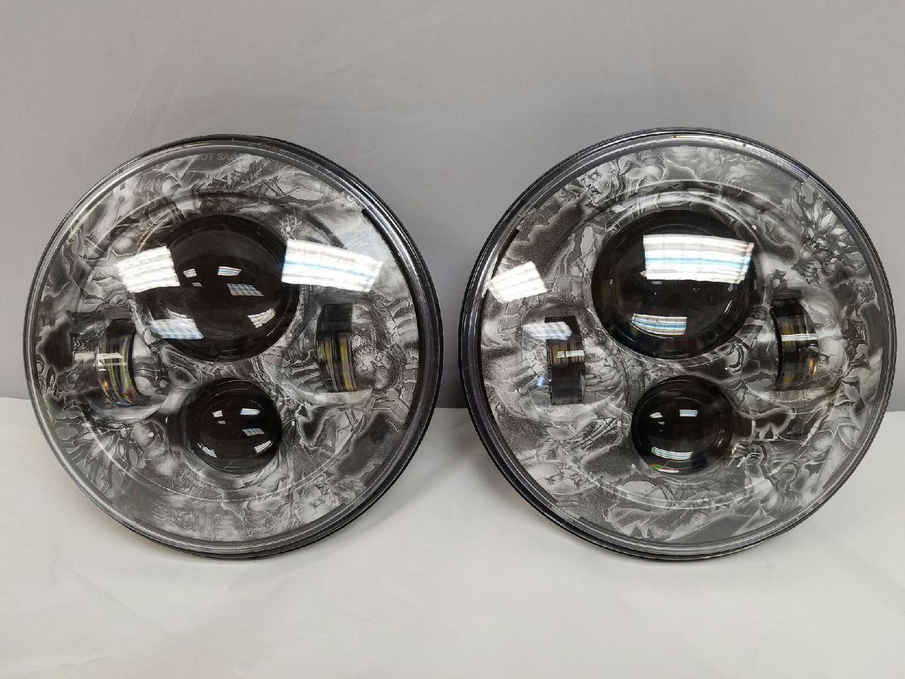 7'' WORLD OF WAR DESIGN Suzuki Sierra Fits: Jeep Wrangler JK CJ TJ LED Rubicon Projector Daymaker Headlights Pair / Set