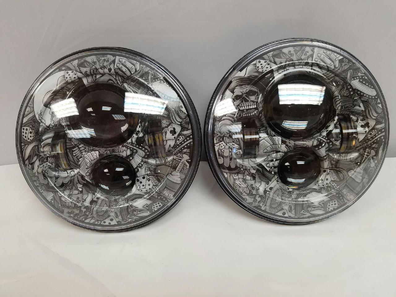 7'' DICEY GAMBLE DESIGN Suzuki Sierra Fits: Jeep Wrangler JK CJ TJ LED Rubicon Projector Daymaker Headlights Pair / Set