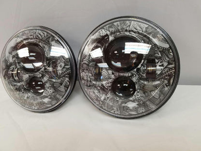 7'' DICEY GAMBLE DESIGN Suzuki Sierra Fits: Jeep Wrangler JK CJ TJ LED Rubicon Projector Daymaker Headlights Pair / Set