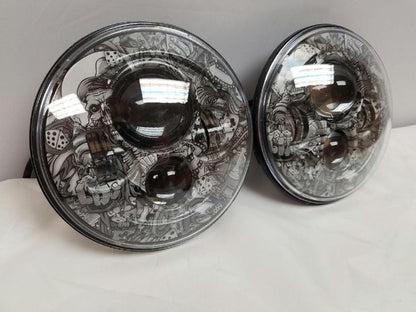 7'' DICEY GAMBLE DESIGN Suzuki Sierra Fits: Jeep Wrangler JK CJ TJ LED Rubicon Projector Daymaker Headlights Pair / Set