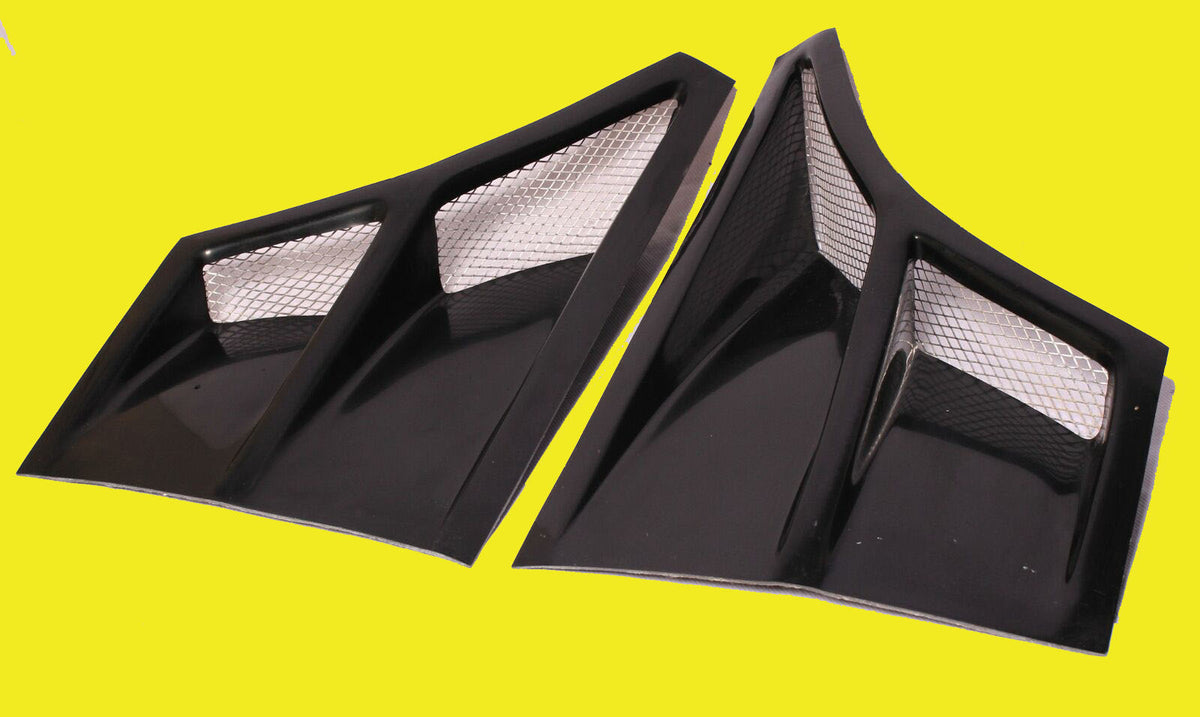 Glass Intake Scoop Side Air Front Fender Vents Hood Fiberglass 4 Unive ...
