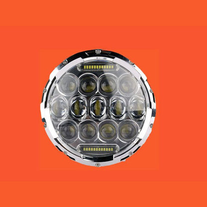 7" DAYMAKER 75W CHROME Projector HID LED Light Bulb Headlight Motorcycle Harley with RED HALO
