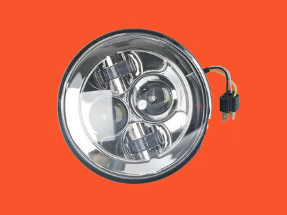 7" DAYMAKER Replacement Chrome Projector HID LED Light Bulb Headlight Motorcycle Yamaha Roadstar 1600 / 1700