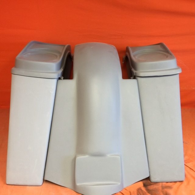 Harley Davidson 4" Extended Stretched Saddlebags   Dual 6 x 9 Speaker Lids & Replacement Fender 09 - 13 - No Cut Outs