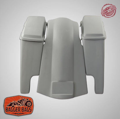 Yamaha Roadstar 1999 - 2007 6" Extended Stretched Saddlebags   Rear Fender & lids   Dual Cut Outs