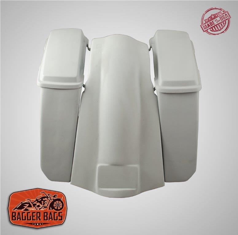 Harley Davidson Heritage Softail 5" Extended Saddlebags   Lids   Fender No Cutouts