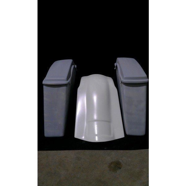 Harley Davidson 4" Extended Stretched Saddlebags Lids Fender No Cut Out