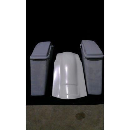 Harley Davidson 4" Extended Stretched Saddlebags Lids Fender No Cut Out