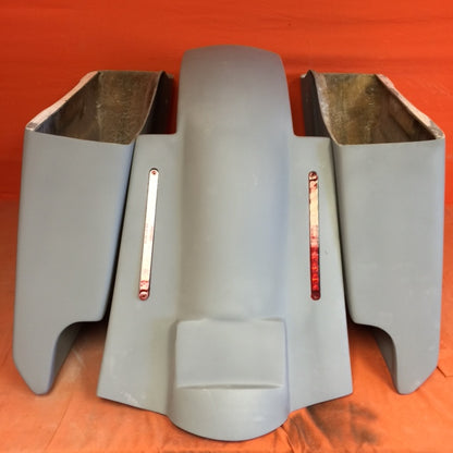 Harley Davidson 5" Extended Saddlebags With Cut Outs Replacement LED Fender - No lids 09- 13
