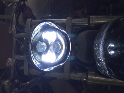 Honda VTX 1300 / 1800 C / R / S - 5 3/4" DAYMAKER Chrome HID LED Light Bulb Headlight Motorcycle 5.75" Mount