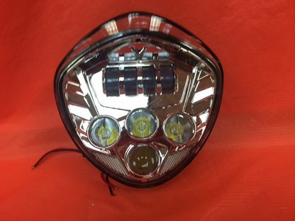 Victory Cross Country DAYMAKER With bottom Halo Chrome Projector HID LED Light Bulb Headlight Motorcycle