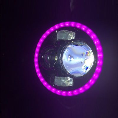 7" DAYMAKER Black Angel Eye PINK HALO Projector HID LED Light Bulb Headlight Motorcycle Yamaha Roadstar 1600 / 1700