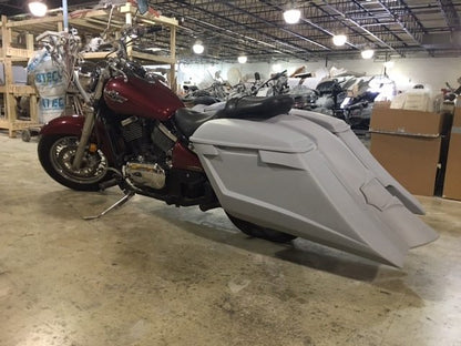 Kawasaki Vulcan & Classic 800 Series 6" Extended Stretched Saddlebags Trendsetter Right Side Cut Out