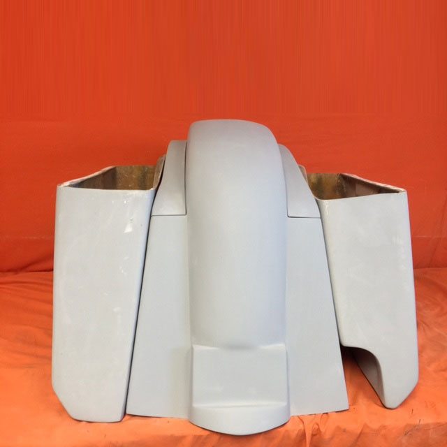 Honda VTX 1300 / 1800 5" Extended Stretched Saddlebags   Rear Fender Right Side Cut Out
