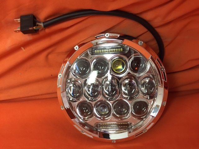 7" DAYMAKER 75W CHROME Projector HID LED Light Bulb Headlight Motorcycle Yamaha Roadstar 1600 / 1700
