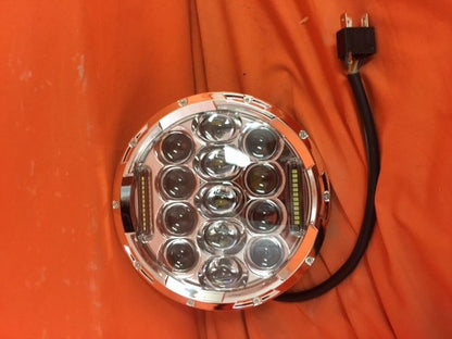 7" DAYMAKER 75W CHROME Projector HID LED Light Bulb Headlight Motorcycle Yamaha Roadstar 1600 / 1700