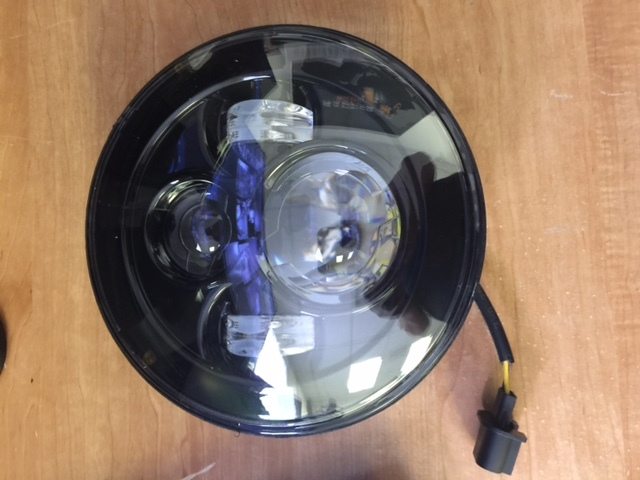 7" DAYMAKER Replacement Black Projector HID LED Light Bulb Headlight Motorcycle Harley