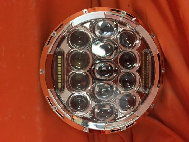 7" DAYMAKER 75W CHROME Projector HID LED Light Bulb Headlight Motorcycle Kawasaki Vulcan Nomad 1500 / 1600