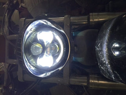 Honda VTX 1300 / 1800 C / R / S - 5 3/4" DAYMAKER Chrome HID LED Light Bulb Headlight Motorcycle 5.75" Mount