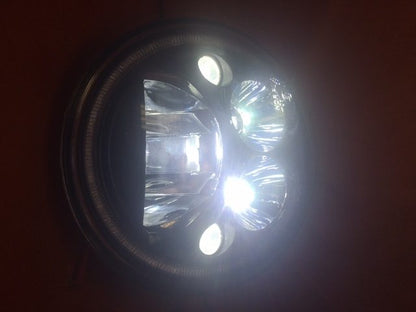 7" DAYMAKER Killer Replacement Chrome Projector HID LED Light Bulb Headlight Motorcycle Harley