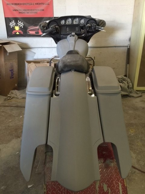 Harley Davidson 6" Trendsetter Extended Saddlebag LED Fender Kit - No Cut Outs   Lids / 2014 - 2018