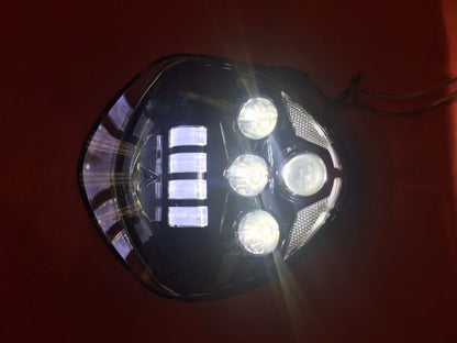 Victory Cross Country DAYMAKER With bottom Halo Black Projector HID LED Light Bulb Headlight Motorcycle