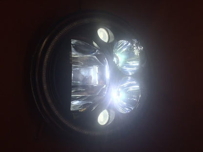 7" DAYMAKER Killer Replacement Chrome Projector HID LED Light Bulb Headlight Motorcycle Harley